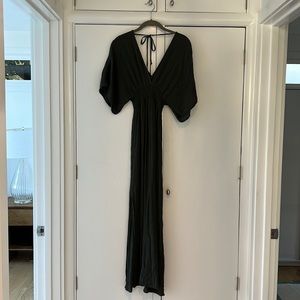 Lovestitch maxi Olive green gauze dress